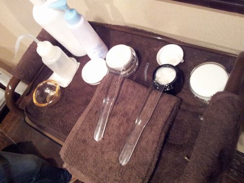 漢方エステ準備中